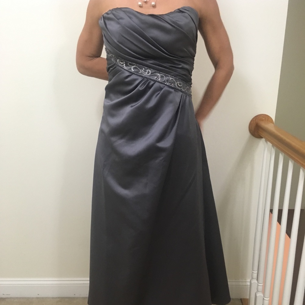 Gray David’s Bridal dress